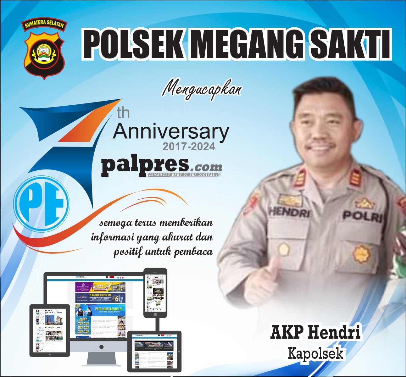 HUT palprescom 7 polsek megang sakti