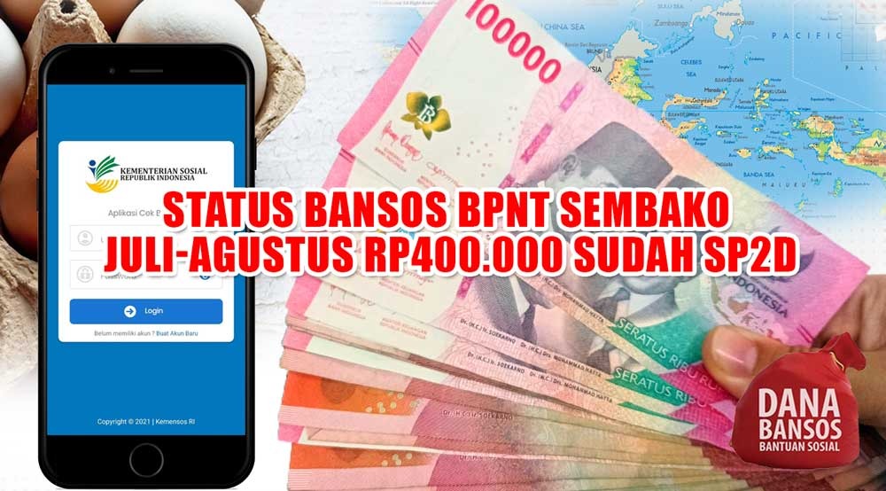 Status Bansos BPNT Sembako Juli-Agustus Rp400.000 Sudah SP2D, Diperkirakan Cair di Tanggal Ini!