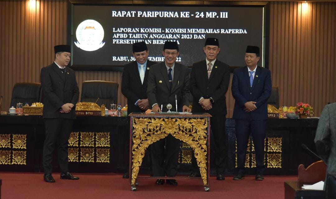  DPRD Setujui Rancangan APBD Kota Palembang Tahun 2023 