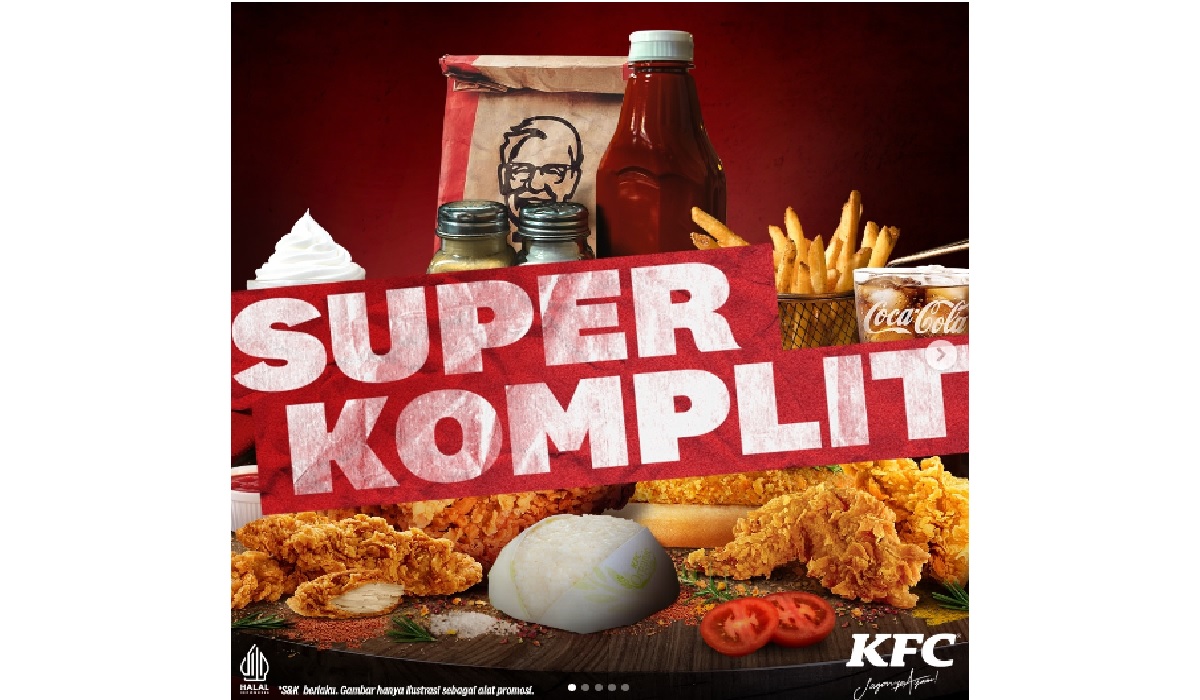 Dapatkan 4 Menu Terbaru dari Promo KFC Super Komplit Pilihan Paket Harga Spesial
