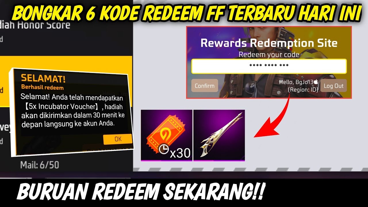 Klaim Sekarang! Kode Redeem FF Terbaru Hari Ini, Skin Eksklusif dan Diamond Gratis yang Masih Aktif 
