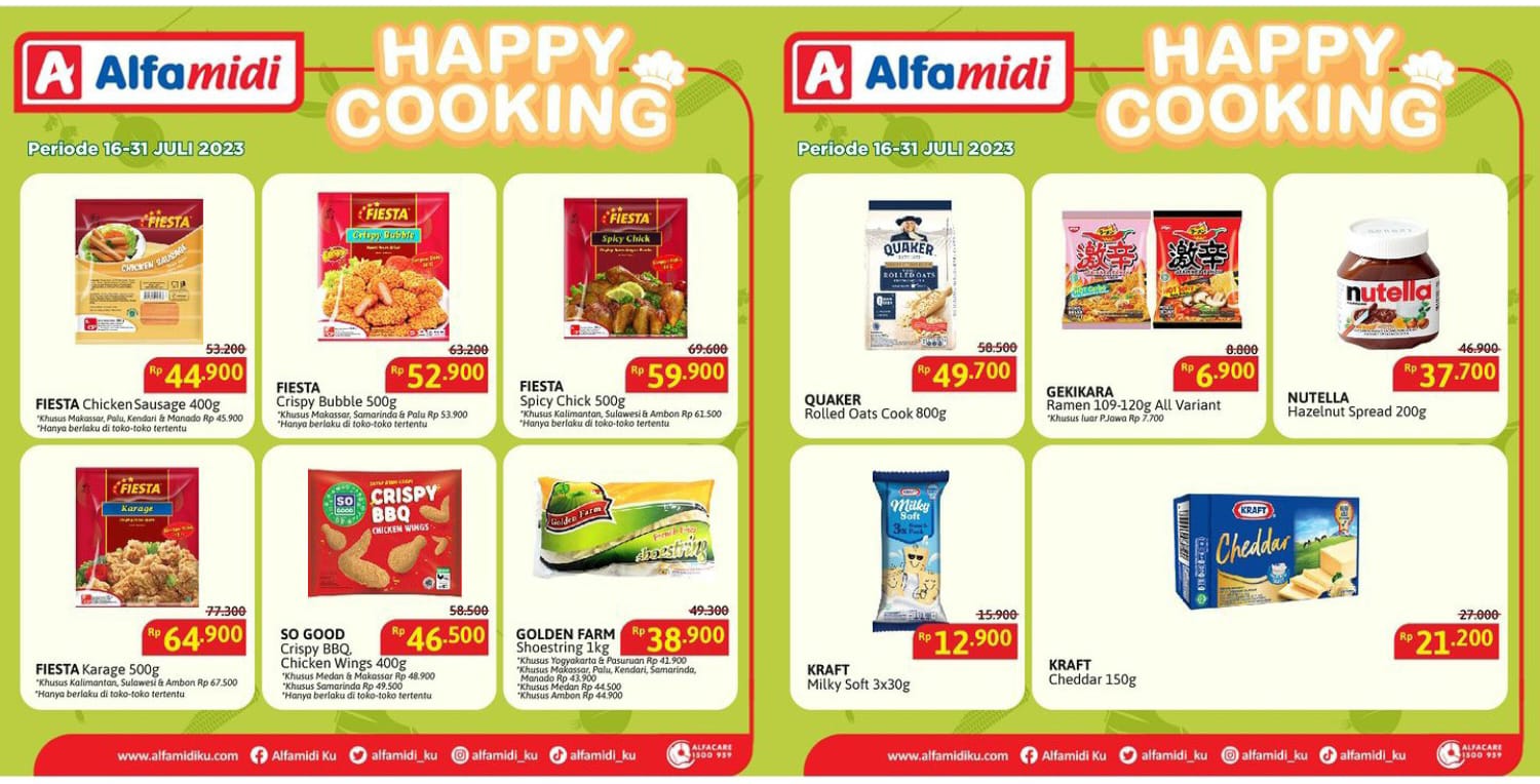 Katalog Promo Alfamidi Periode 16-31 Juli 2023, Beli NUTELLA Hanya Rp37.700