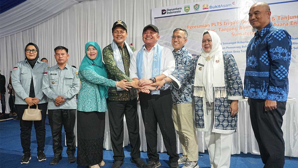 Perkuat Ketahanan Pangan, PTBA Hadirkan Dua PLTS Irigasi untuk Petani Muara Enim