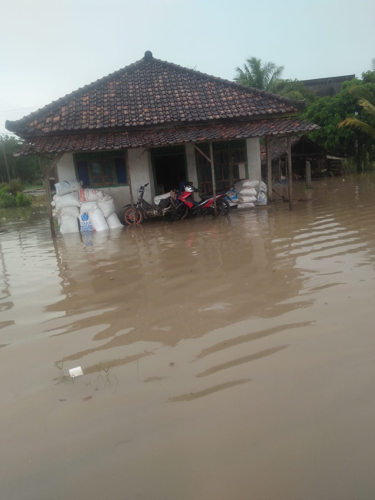 Innalillahi, Lebaran Pertama Puluhan Rumah Warga OKU Timur Terendam Banjir