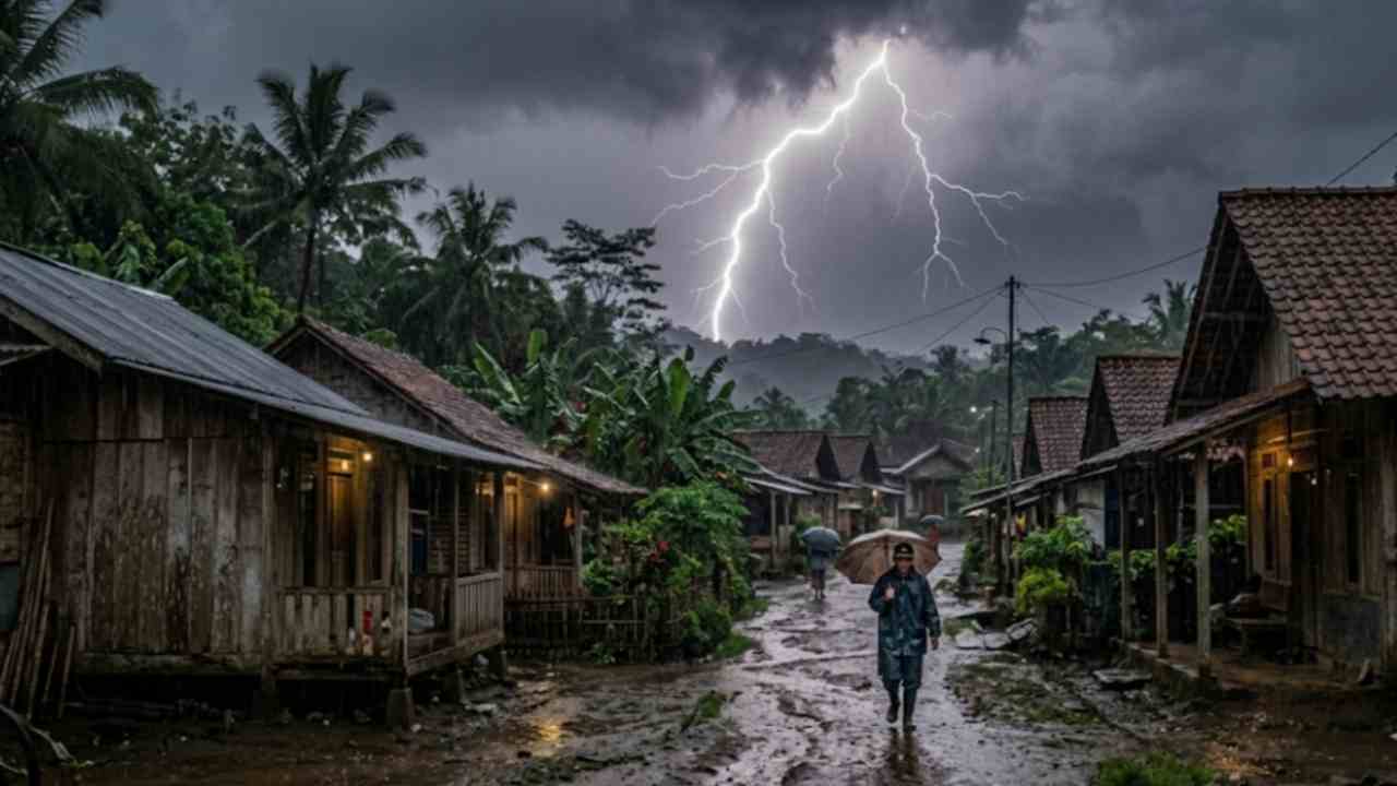 Prakiraan Cuaca Sumsel Hari Ini, Hujan Petir di Palembang dan Muara Enim, Udara Kabur di OKI