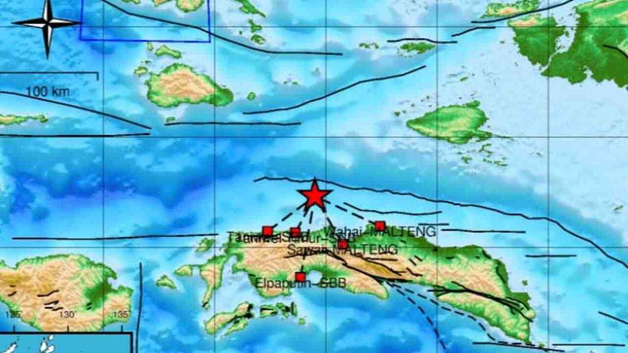 Update BMKG, Gempa 4.3 Magnitudo Guncang Seram Bagian Barat Maluku, Cek Kedalaman dan Episentrumnya