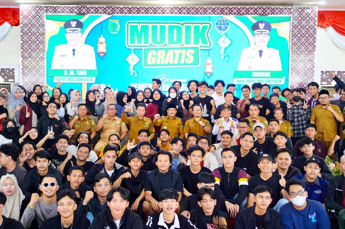 Wabup Muba Sambut Langsung Rombongan Pemudik Gratis 2025 dari Pulau Jawa