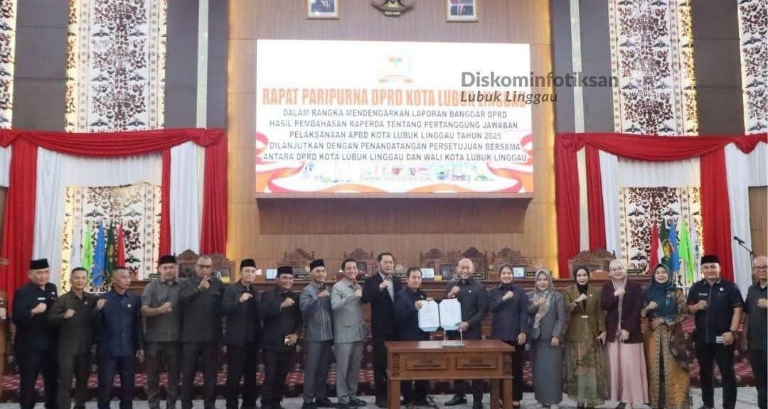 DPRD dan Pemkot Lubuklinggau Resmi Setujui Raperda Pertanggungjawaban APBD 2025