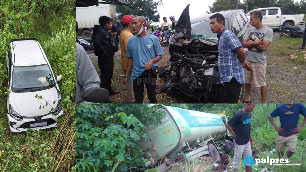 Kronologis Kecelakaan Beruntun di Jalintim Palembang-Indralaya Ogan Ilir