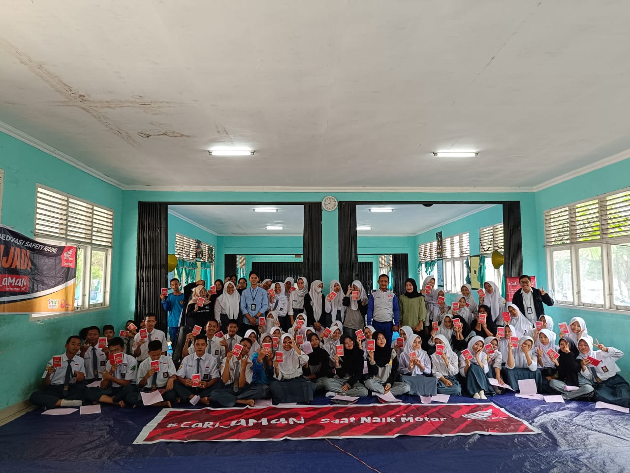 70 Pelajar SMA Negeri 1 Tanjung Raja Belajar Edukasi Safety Riding Bersama Astra Motor Sumsel