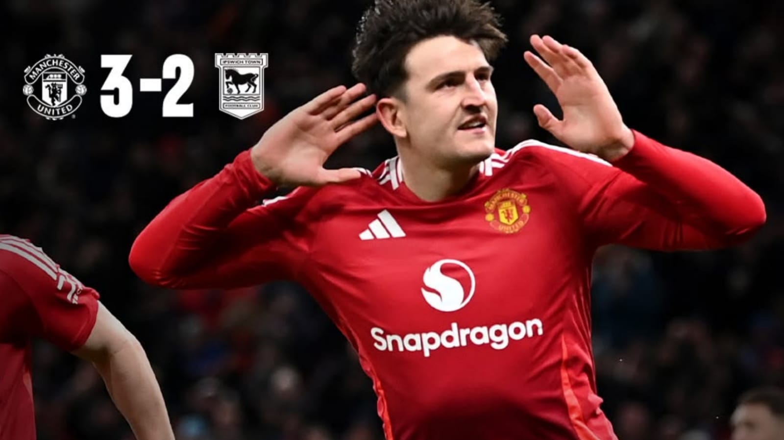 Liga Primer Inggris: Manchester United 3-2 Ipswich Town 'Gol Maguire Bawa Kemenangan yang Ditunggu