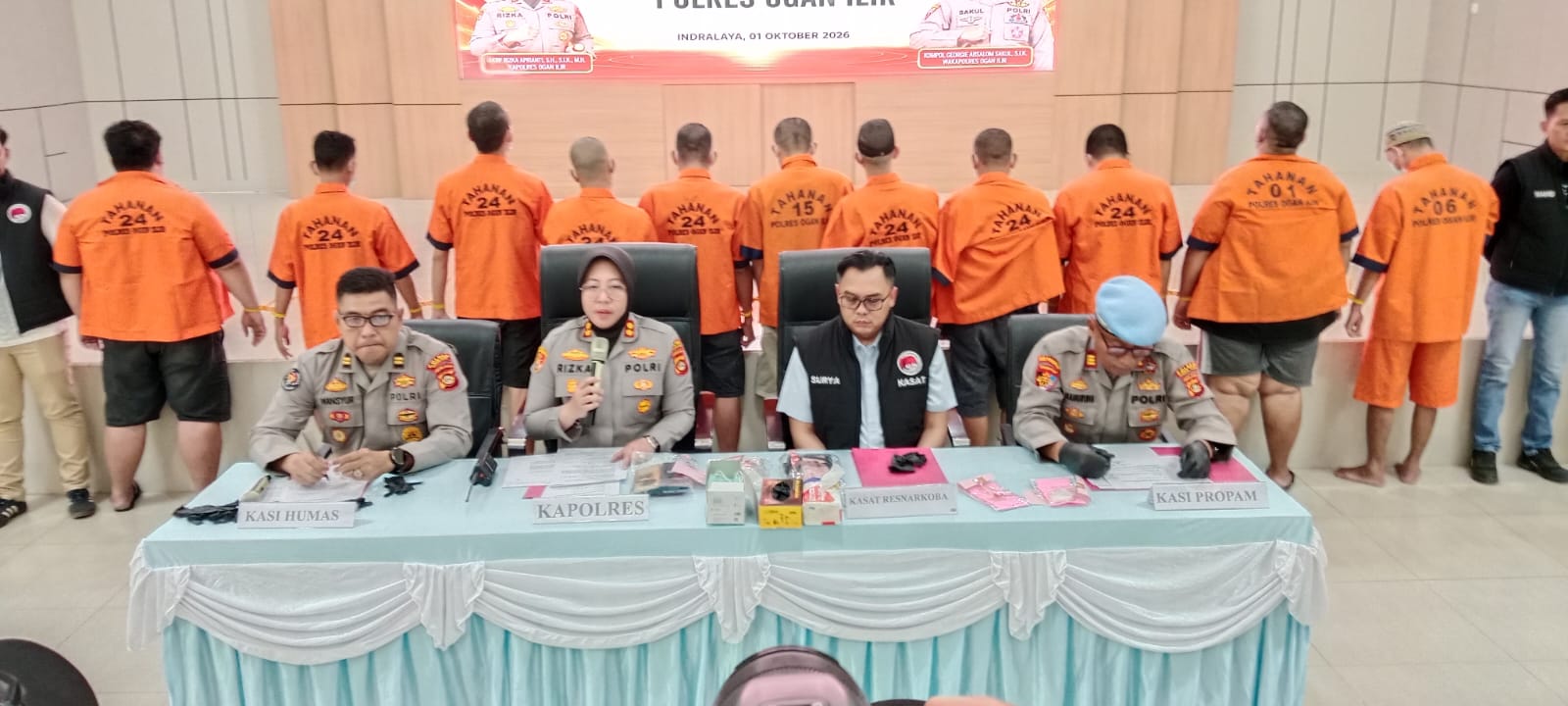 Polres Ogan Ilir Sikat 14 Tersangka Narkoboy dan 671 Gram Sabu! 3 Ribu Jiwa Selamat, Bandar Auto Ketar-Ketir!