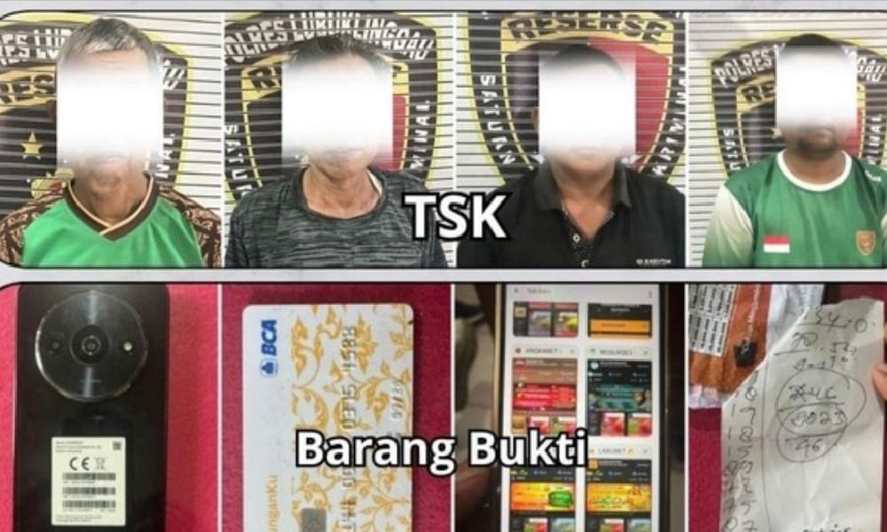 MANTAP! Kena Grebek Saat Judi Online, 4 Pria di Sumsel Kena Ringkus Polisi