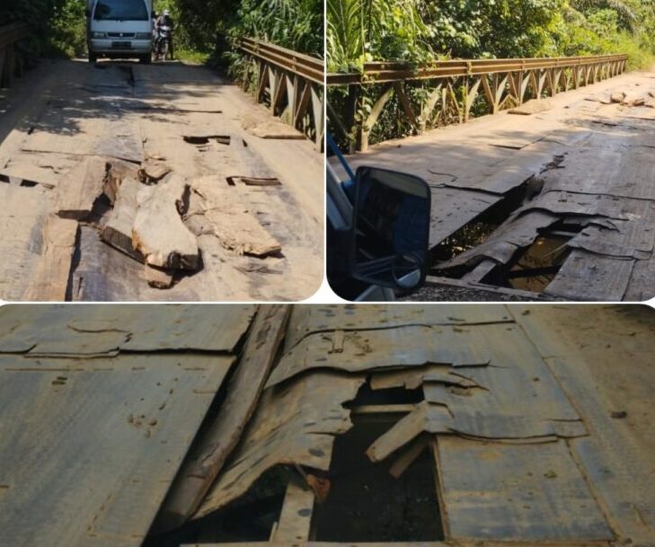  Lantai Jembatan Ayek Petikal Lahat Bolong-bolong