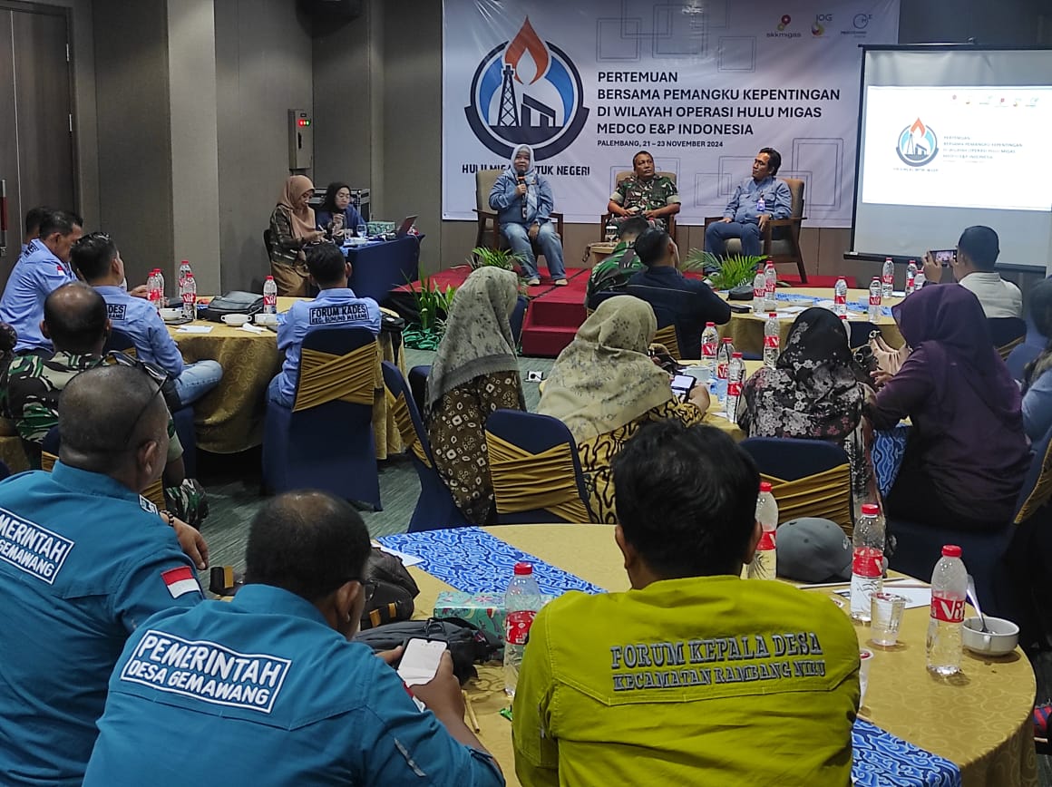 SKK Migas -Medco E&P Lematang Gelar Forum Komunikasi Bersama Pimpinan Kecamatan Gunung Megang dan Rambang Niru