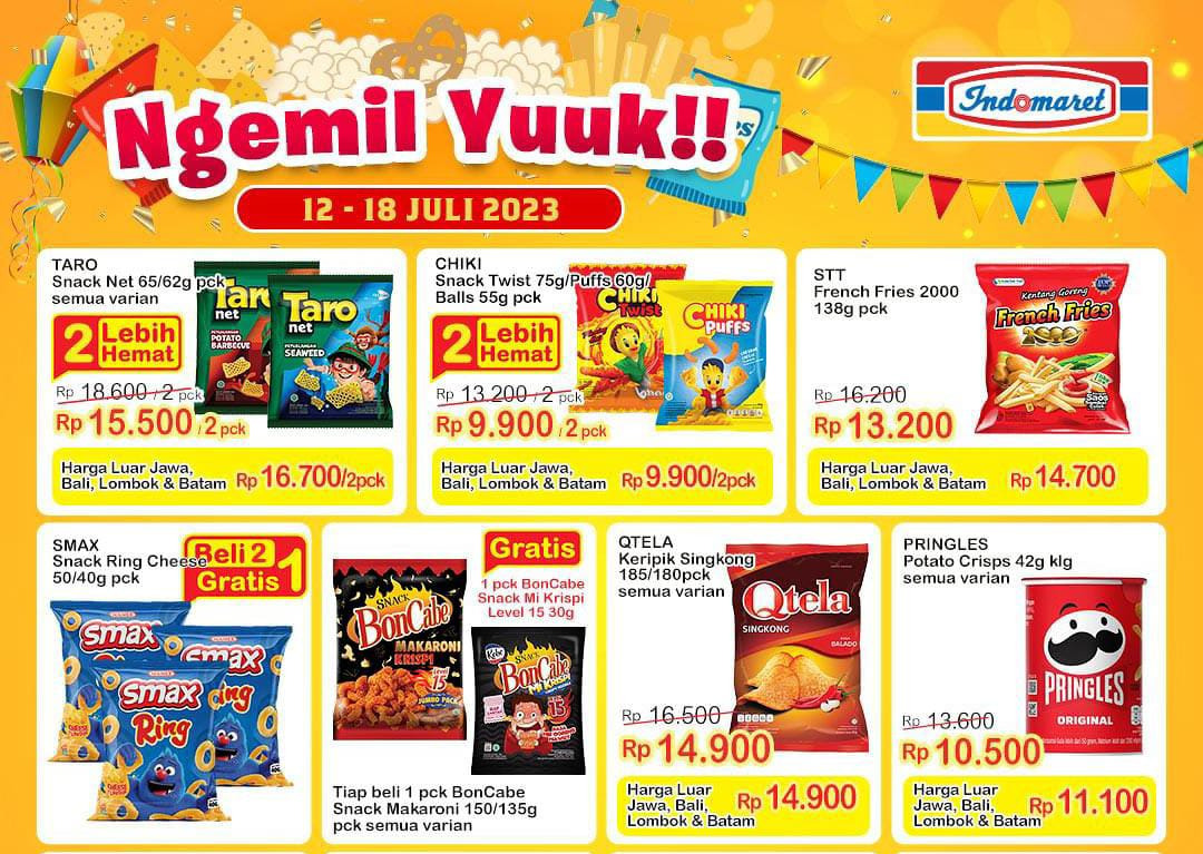 Doyan Ngemil? Ini Dia Katalog Promo Indomaret Edisi Ngemil Yuuk, Cuma Sampai 18 Juli 2023