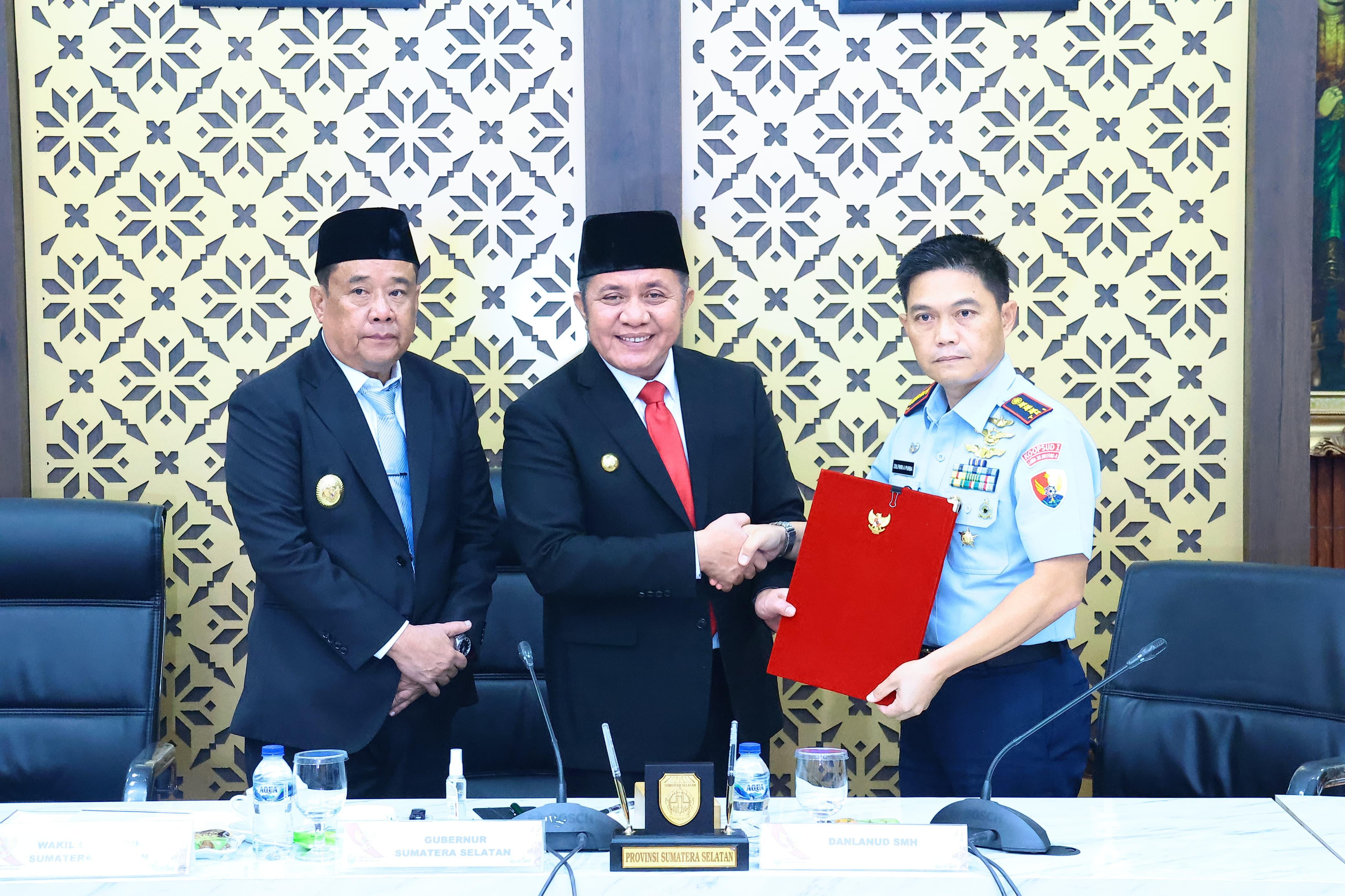 Pemprov Sumsel dan TNI AU Sepakat Selesaikan Permasalahan Aset Lahan, HD Pastikan Pembangunan Sumsel Melesat