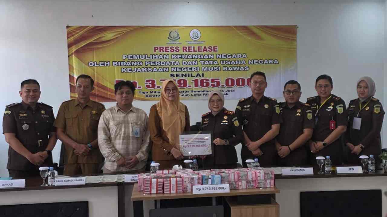 Kejari Musi Rawas Gerak Cepat, Rp3,7 Miliar Keuangan Negara Berhasil Diselamatkan