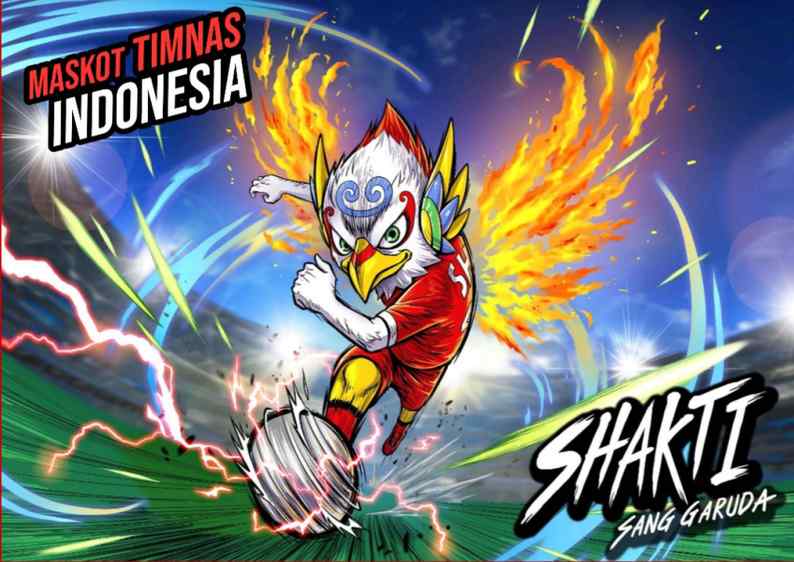 Shakti Si Burung Garuda Berkepala Putih Memakai Jersey Merah, Maskot Baru Timnas Indonesia 