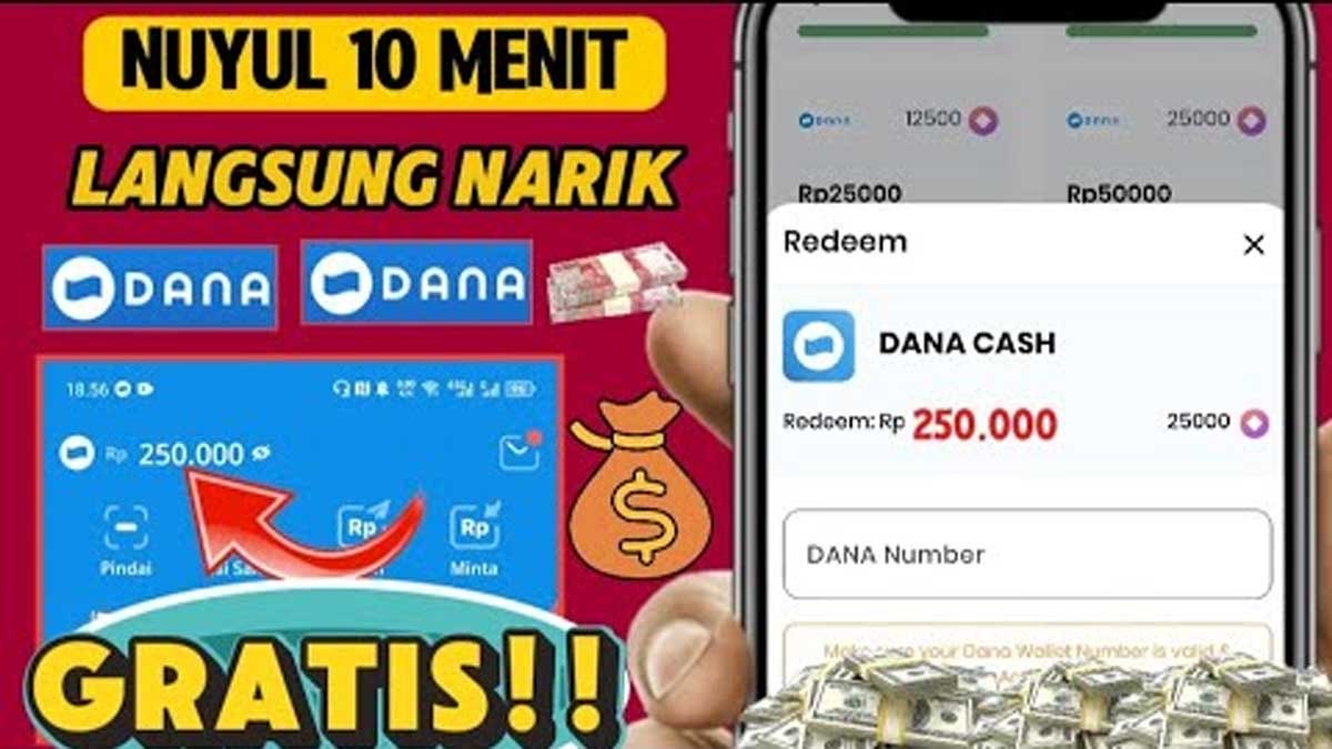 Langkah Mudah Dapat Saldo DANA Gratis Rp250 Ribu! Ikuti Cara Ini dari 5 Aplikasi Penghasil Uang!