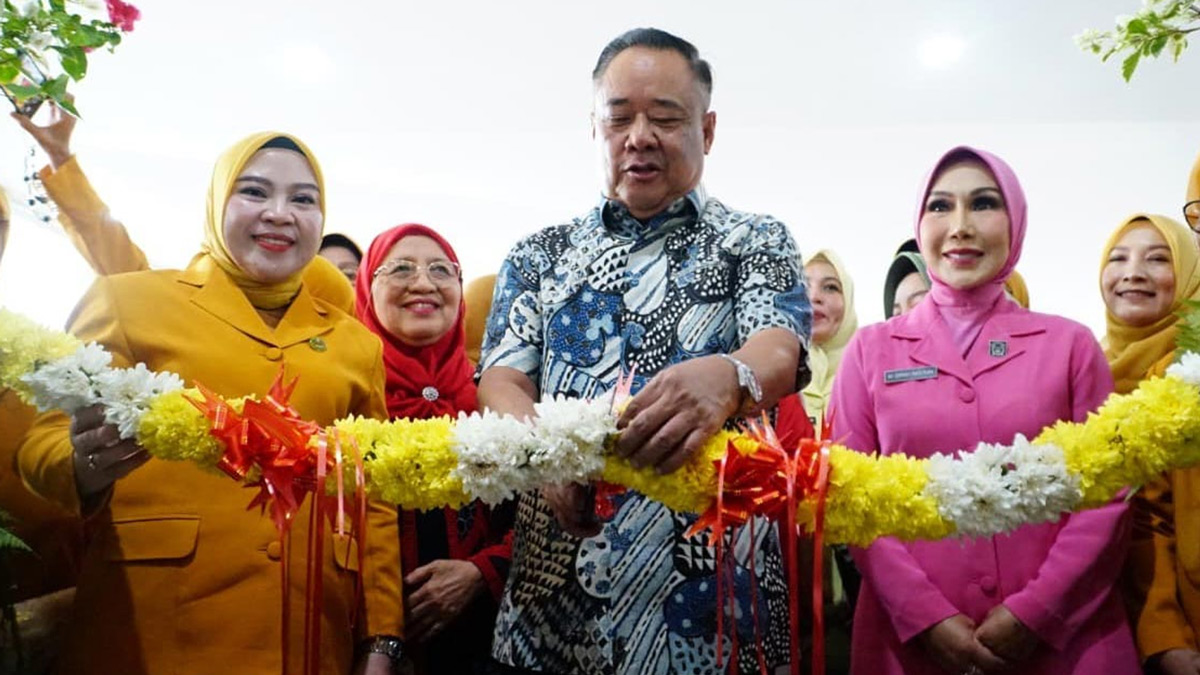 Wagub Sumsel Cik Ujang Tekankan Pentingnya Ekonomi Kreatif Saat Buka Bazar BKOW