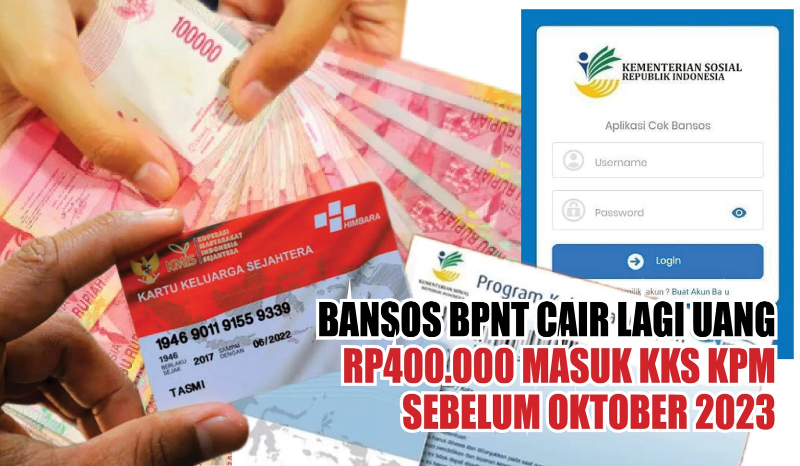 Bansos BPNT Susulan Cair Lagi, Uang Rp400.000 Masuk KKS KPM Sebelum Oktober 2023