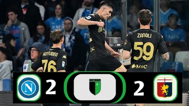 Napoli 2-2 Genoa: Gol Penting Vasquez di Menit Akhir Membuka Lebar Persaingan Scudetto