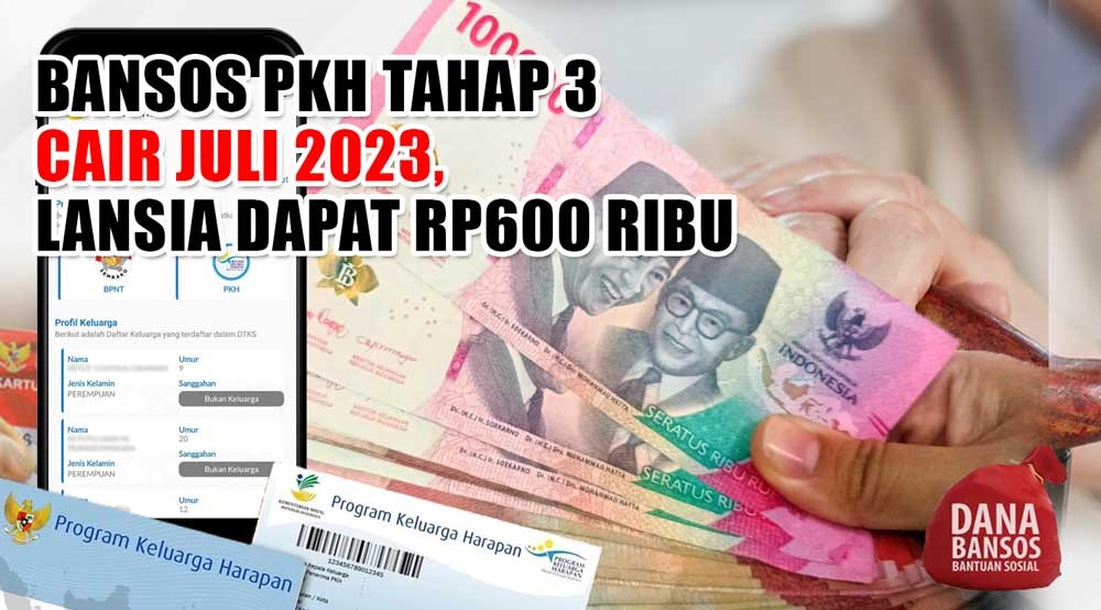 Bansos PKH Tahap 3 Cair Juli 2023, Lansia Dapat Rp600 Ribu, Ini Cara Mencairkannya 