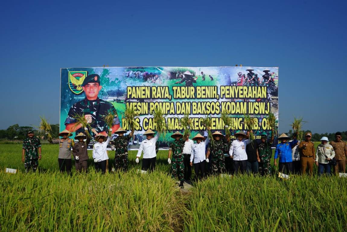 Pangdam II/Sriwijaya Panen Raya Padi di OKI, Sukseskan Swasembada Pangan Nasional