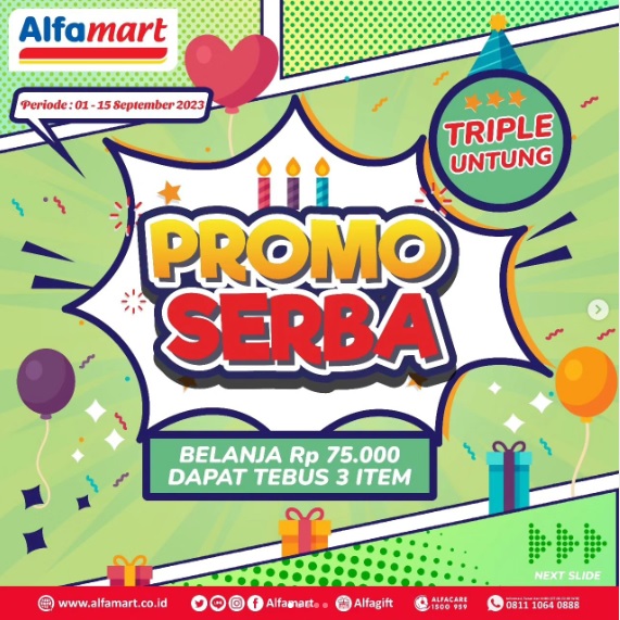 BURUAN! Dapatkan Promo Spesial Ulang Tahun Alfamart Banyak Keuntungan Buat Kamu