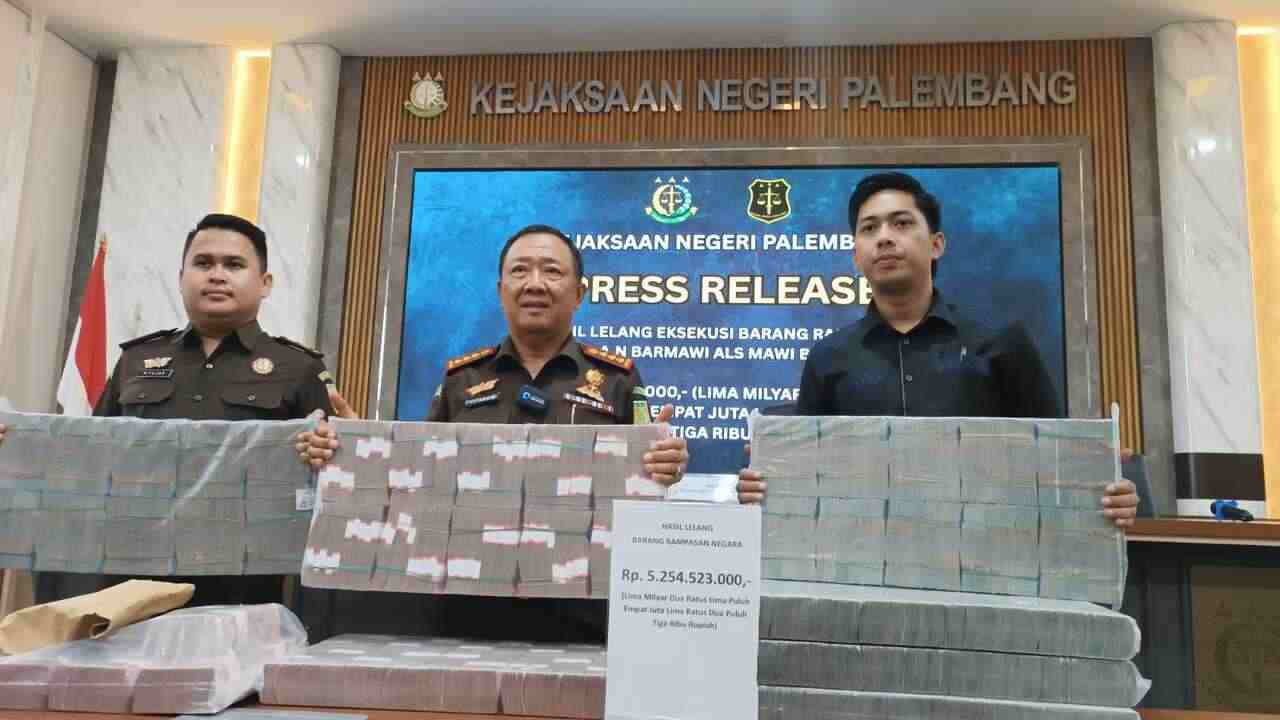 Lelang Barang Rampasan, Kejari Palembang Setor Rp5,25 Milyar ke Kas Negara!