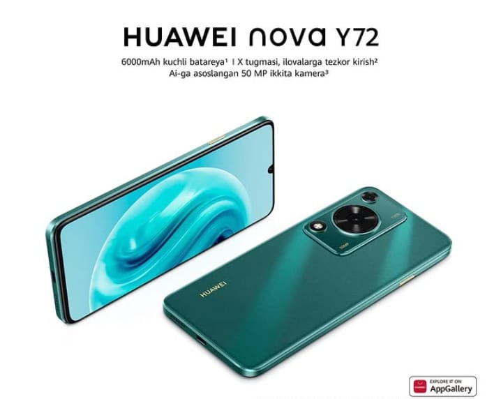 WOW! HUAWEI nova Y72 Miliki Kamera Besar 50 MP Dengan Desain Modern, Yuk Intip Spesifikasi Lengkapnya