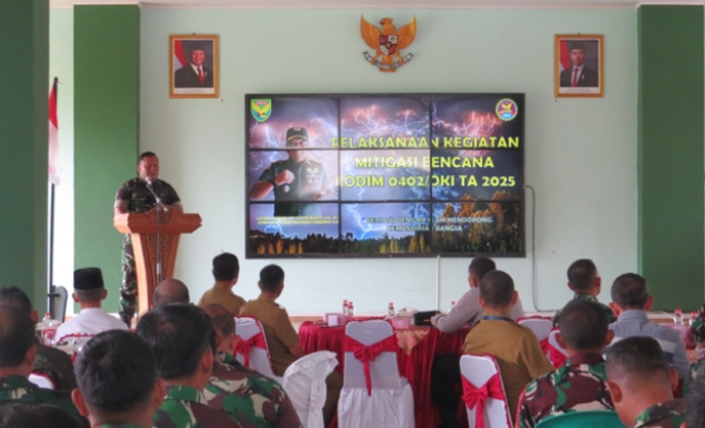 Kodim 0402 OKI Ajak Masyarakat Siap Siaga Bencana Alam 