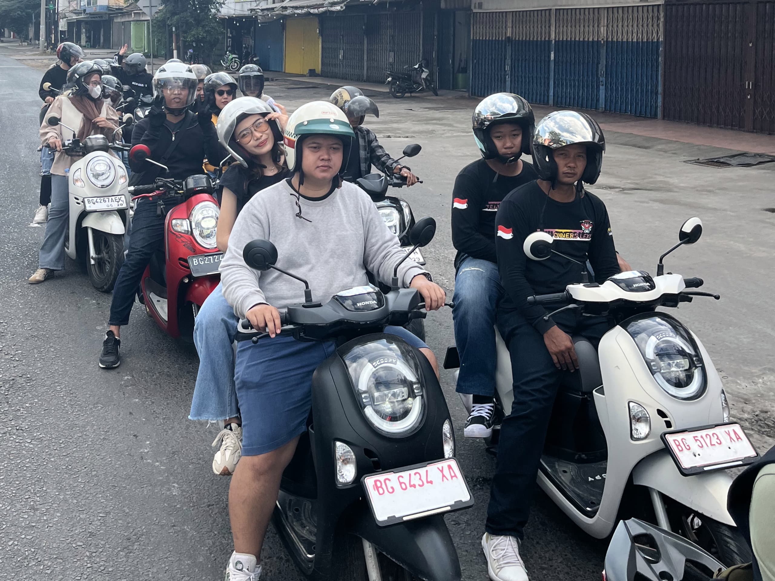 Komunitas Scoopy Palembang Ekspresikan Gaya Lewat City Rolling dan Fun Painting