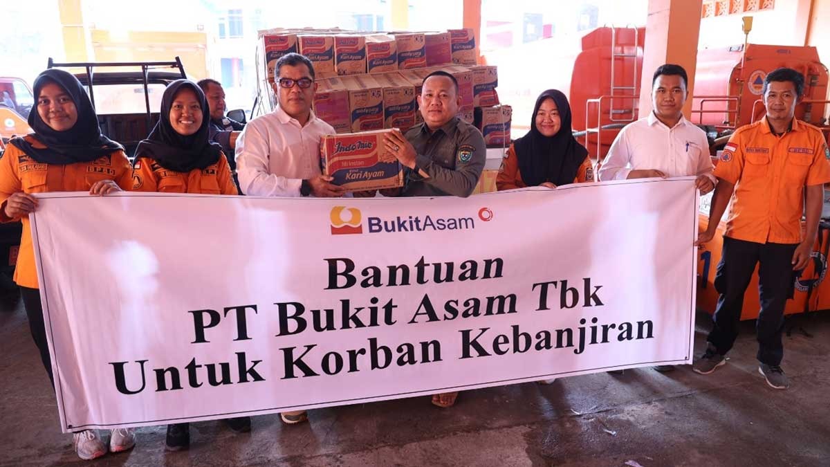 Solidaritas Bukit Asam, Gerak Cepat Salurkan Bantuan untuk Korban Banjir Muara Enim