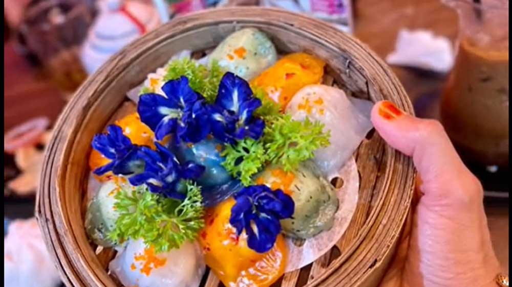 Resep Kreasi Dimsum Ayam Bunga Telang, Cantik, Nikmat dan Sehat