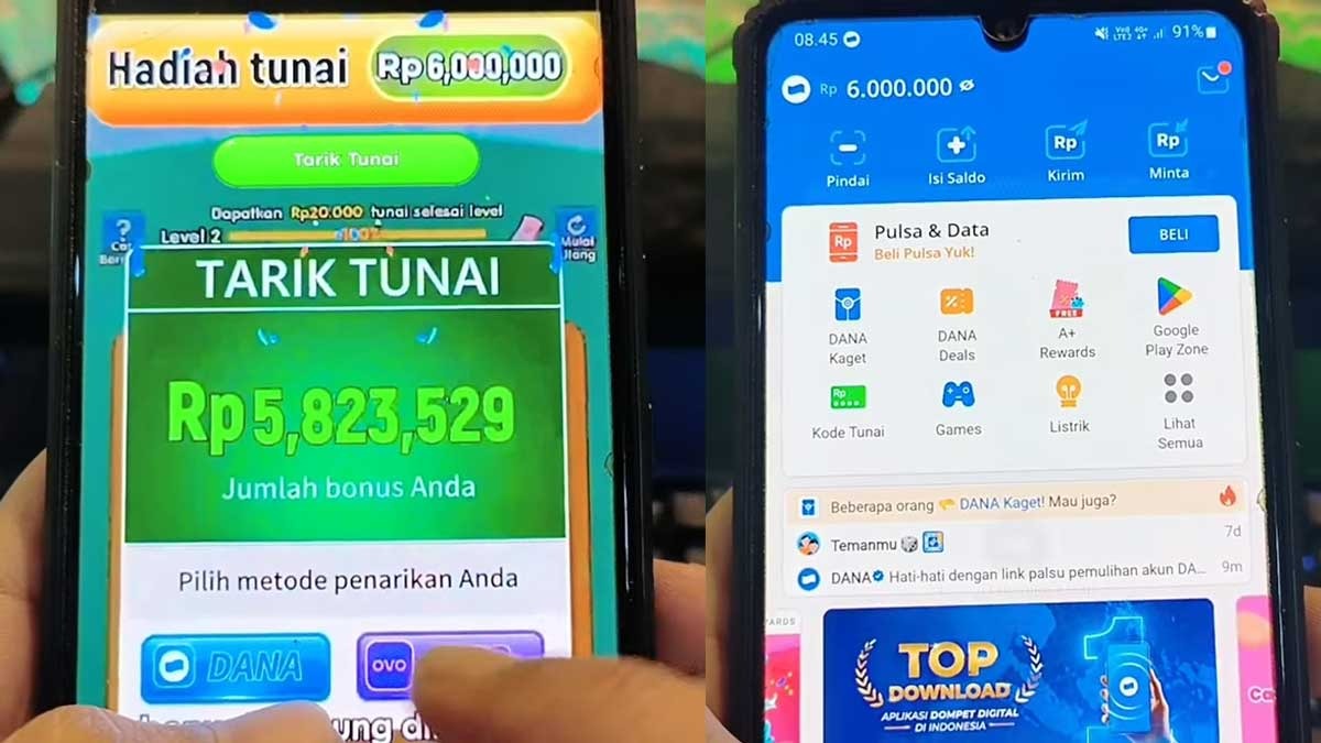 Lagi Santai di Kasur, Saldo DANA Rp300.000 Masuk Tanpa Disangka Cuma Scroll HP dan Nonton Video