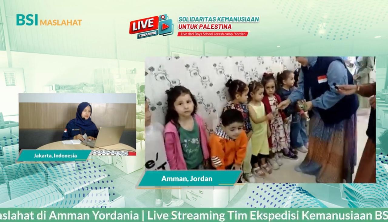 BSI Maslahat Gelar Live Streaming, Laporkan Langsung Kondisi Pengungsi Palestina di Yordania