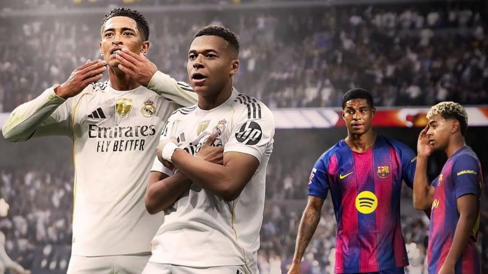 Real Madrid 2-1 Barcelona: Mbappe dan Bellingham Kalahkan Rival Abadi di El Clasico