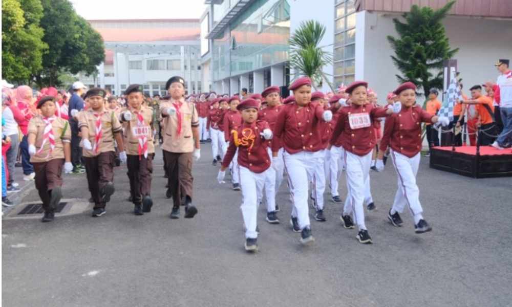 Meriah, Lomba Baris-berbaris Menyambut HUT Kemerdekaan RI Ke-79 di Muba