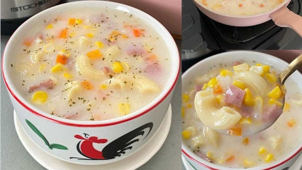 Favorit Keluarga! Resep Macaroni Corn Cream Soup, Begini Cara Bikinnya