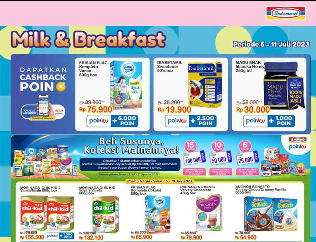 Cusss! Ada Promo Milk And Breakfast di Katalog Promo JSM Indomaret Juli 2023