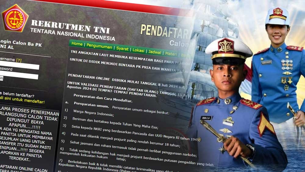 Link Pendaftaran Online Calon Prajurit TNI Angkatan Laut, SMA dan SMK Buruan Daftar! Ini Syaratnya