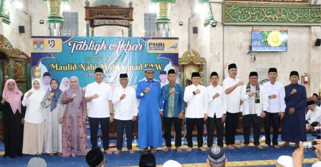 Wali Kota dan Jajaran Hadiri Tabligh Akbar Peringatan Maulid Nabi Muhammad SAW 1447 H
