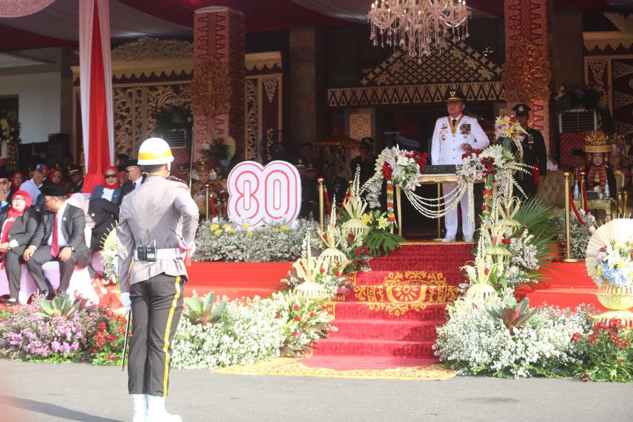 HUT ke-80 RI di Griya Agung, Gubernur Herman Deru Tekankan Arti Perjuangan dan Warisan Budaya