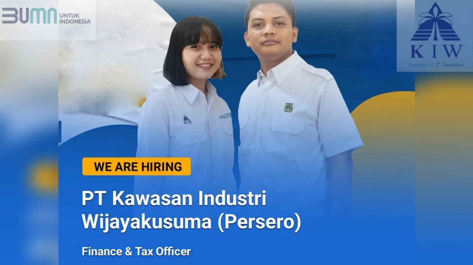 Lowongan Kerja BUMN PT Kawasan Industri Wijayakusuma (Persero) Posisi Finance dan Tax Officer, Lamar di Sini