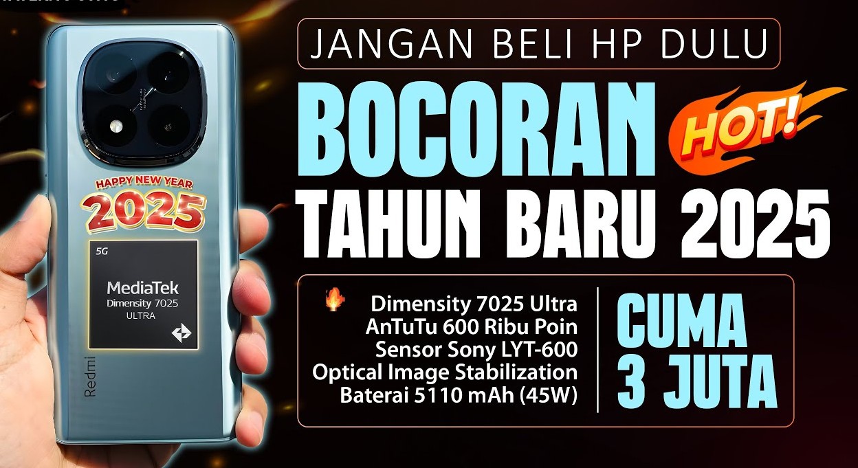 Fresh Banget! 4 Merek Hp Akan Hadir di Awal Tahun 2025, Chipset Dimensity 7025 Ultra