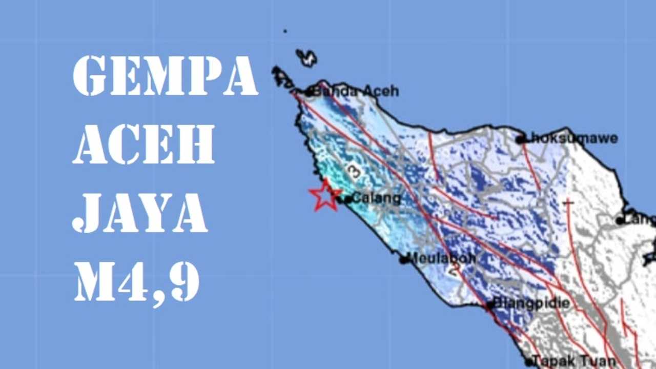 Gempa Magnitudo 4,9 Pagi Ini Guncang Aceh Jaya, Tak Berpotensi Tsunami