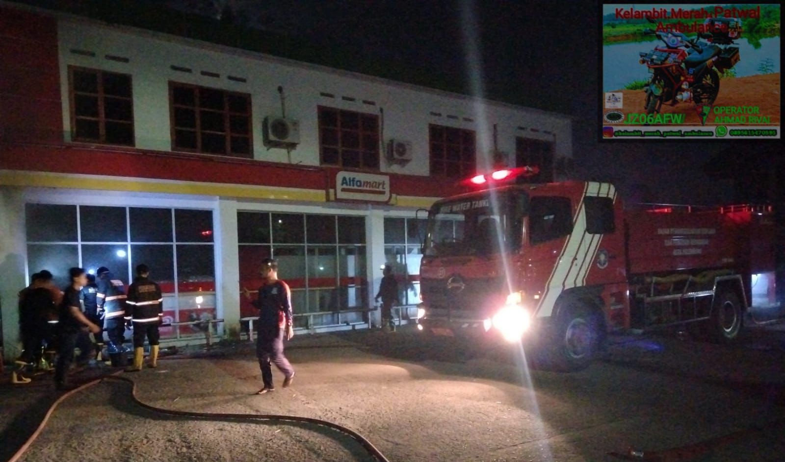 Dipicu Korsleting Listrik, Alfamart di SPBU Lemabang Nyaris Jadi Abu