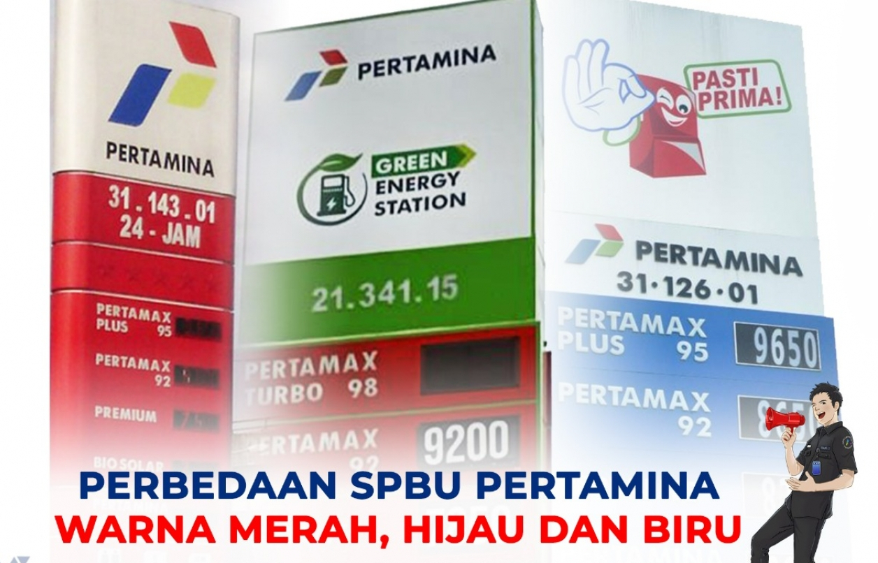 Berikut Perbedaan Warna Dari Setiap SPBU Pertamina Yang Ada Di ...